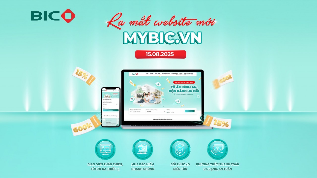 BIC ra mắt website bảo hiểm mybic.vn mới
