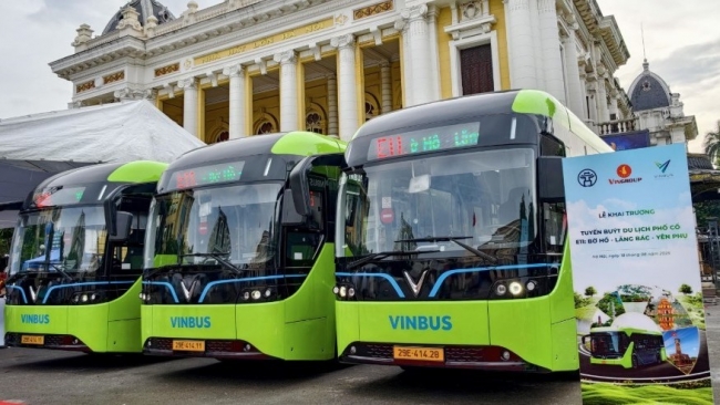 Thêm tuyến xe buýt điện miễn phí tham quan nhiều địa điểm du lịch Thủ đô