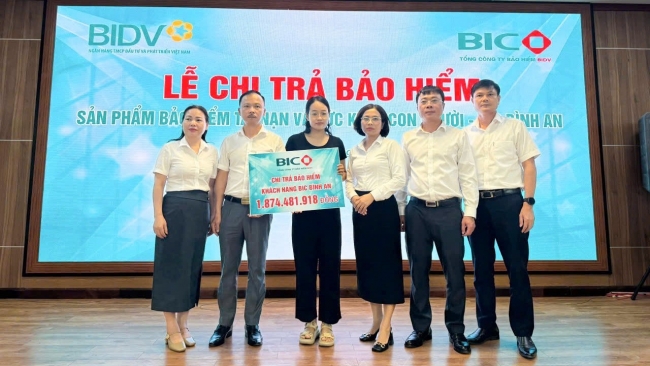 BIC chi trả hơn 1,8 tỷ đồng quyền lợi bảo hiểm BIC Bình An cho khách hàng tại Nghệ An