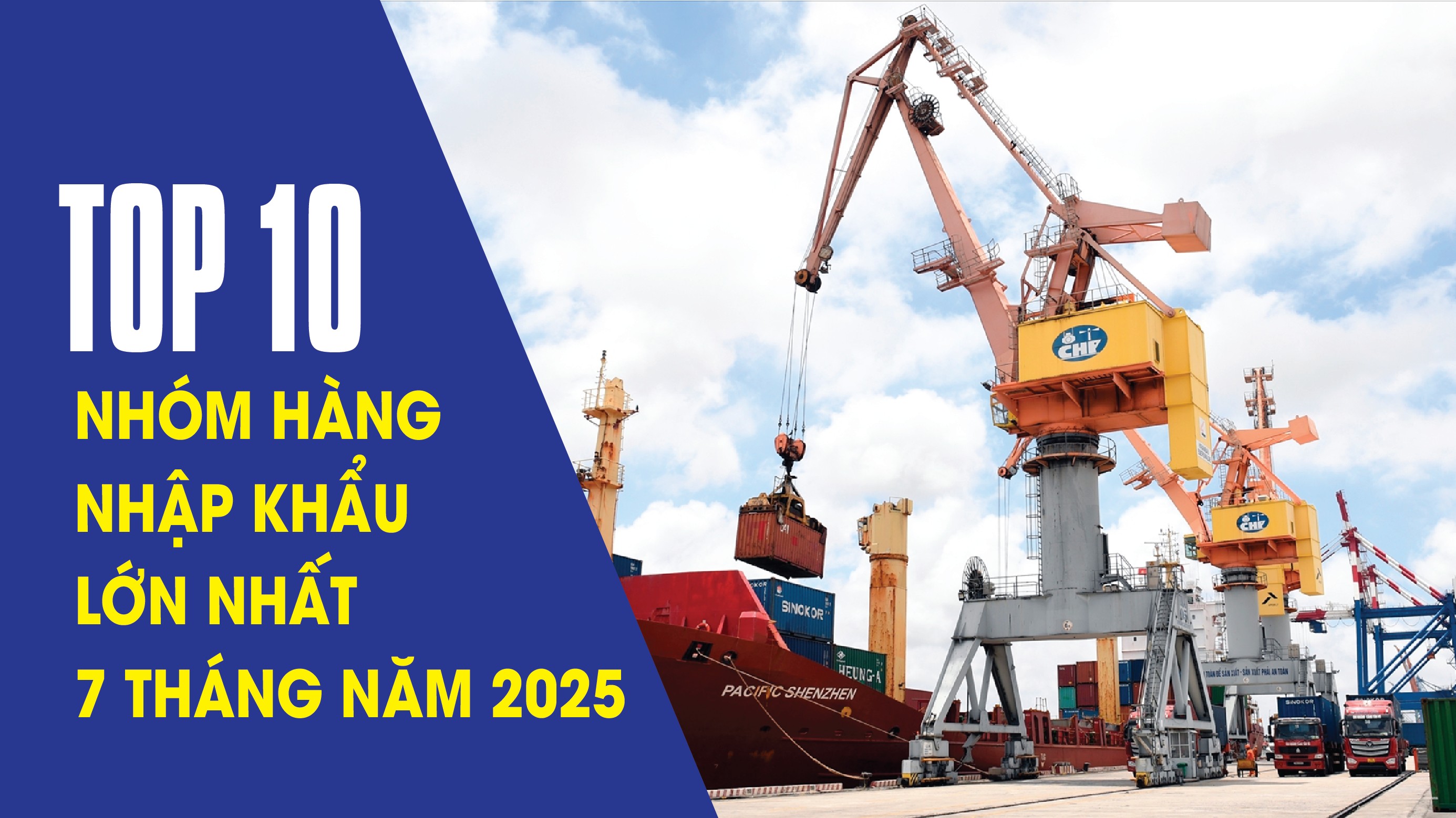 Infographics: Top 10 nhóm hàng nhập khẩu lớn nhất trong 7 tháng năm 2025