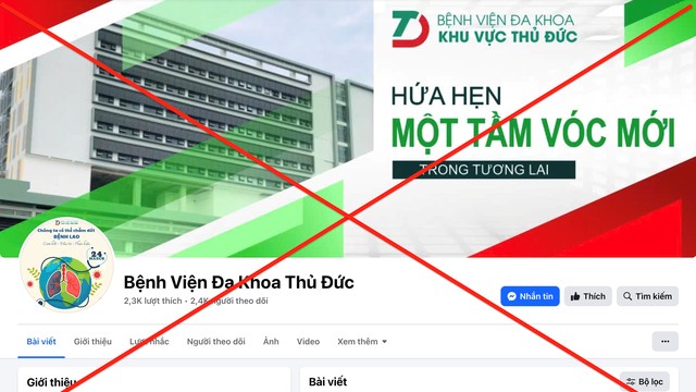Cảnh báo fanpage giả mạo Bệnh viện Đa khoa Thủ Đức kêu gọi từ thiện