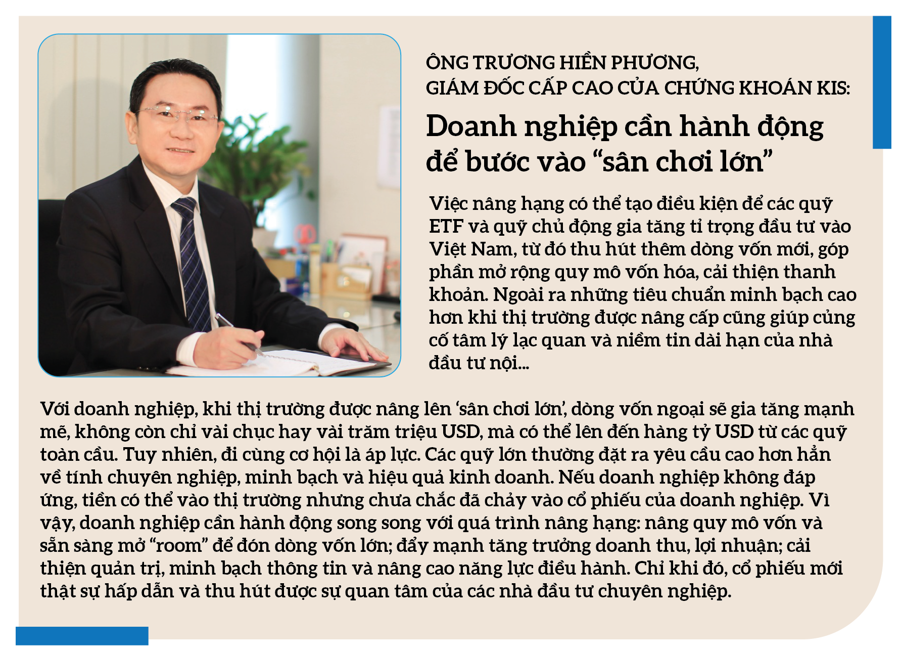 Kỳ vọng làn gió mới từ bước chuyển nâng hạng