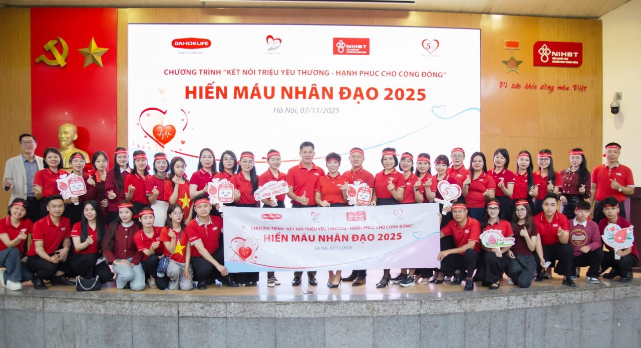Dai-ichi Life Việt Nam tiếp tục triển khai Chương trình Hiến máu nhân đạo 2025 tại Hà Nội Dai-ichi Life Việt Nam tiếp tục triển khai Chương trình Hiến máu nhân đạo 2025 tại Hà Nội