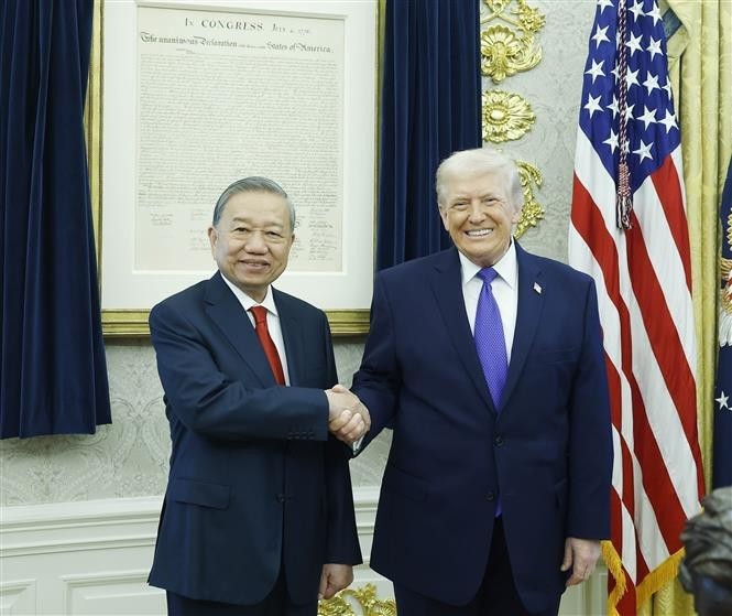Tổng Bí thư Tô Lâm gặp Tổng thống Hoa Kỳ Donald Trump