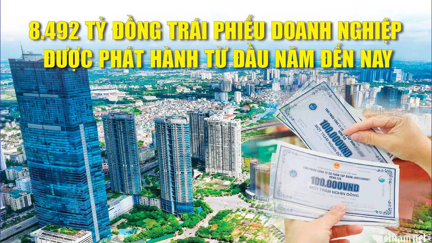 Infographics: 8.492 tỷ đồng trái phiếu doanh nghiệp được phát hành từ đầu năm đến nay