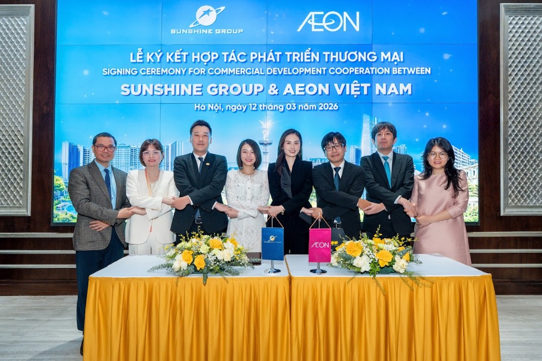 Sunshine Group ký kết hợp tác phát triển thương mại với AEON Việt Nam