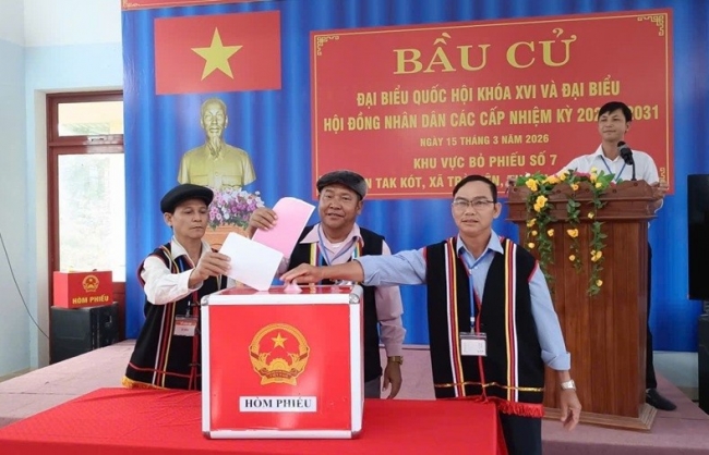 Đến 20h ngày 15/3: Tỷ lệ cử tri cả nước đi bầu cử đạt 99,38%