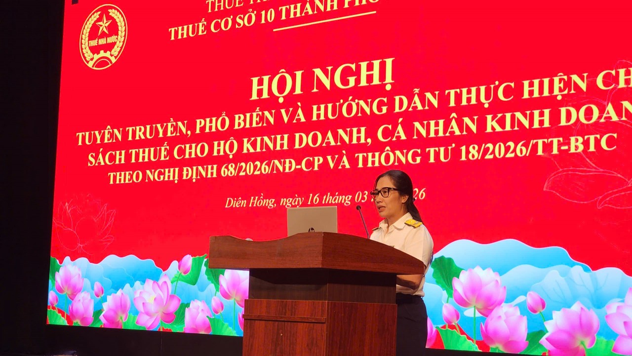 Thuế cơ sở 10 TP. Hồ Chí Minh hướng dẫn chính sách thuế mới cho hơn 2.000 hộ kinh doanh