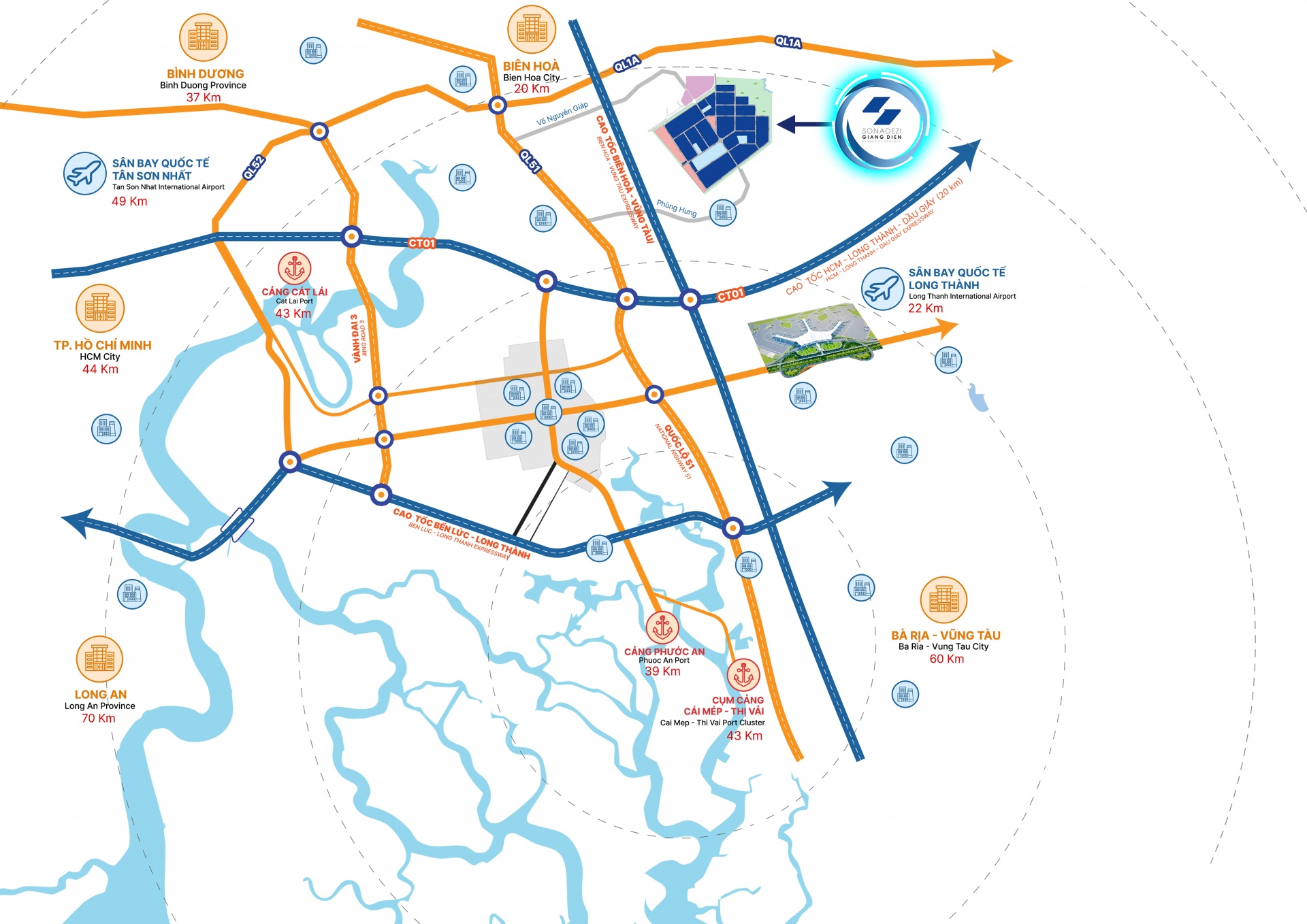 Giang Dien Industrial Park offers prime land near Long Thanh Airport Giang Dien Industrial Park offers prime land near Long Thanh Airport